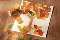 Stickers - Washi Tape Scrapbook plaatjes - Bladeren - Herfst - Kleurrijke Blaadjes - 3,5x3,5cm - 50 stuks
