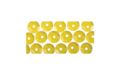 Pailletten cup vorm geel 6 mm 4000 stuks
