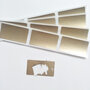Krasstickers - Zelf krasplaatjes maken - Kraskaart Sticker - Rechthoek - Goudkleurig - 2,3x4,2m - 9 stuks