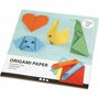 Origamipapier - Afm 15x15 cm - Blauw, Groen, Rood, Oranje, Geel - 80 gr - 5x4 vellen