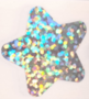 Krasstickers - Zelf krasplaatjes maken - Kraskaart Sticker - Ster - Zilver Metallic Glitter - 2,5cm - 10 stuks