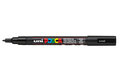 Krijtstift - Chalkmarker - Universele Marker - Uni Posca Marker - 24 zwart - PC-3M - 0,9mm - 1,3mm - 1 stuk