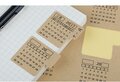 Bullet Journal Stickers - Maand - Kalender - Kraft - Bruin - Index - 2 vellen - 15 maanden - Vakjes - Stempels