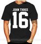 T-shirt - Mannen - Zwart - Christelijk - Joh. 3:16 - John Three 16 - Mt L