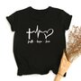 T-shirt - Dames - Zwart - Christelijk - Faith Love Hope - Geloof Hoop Liefde - Mt M