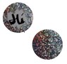 Krasstickers - Zelf krasplaatjes maken - Kraskaart Sticker - Rondjes - Zilver Metallic Glitter - 2,5cm - 10 stuks