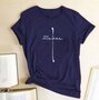 T-shirt - Dames - Donkerblauw - Christelijk - Waymaker - Met Kruis - Mt M