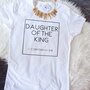 T-shirt - Dames - Wit - Christelijk - Daughter of the King - Mt L