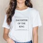 T-shirt - Dames - Wit - Christelijk - Daughter of the King - Mt L