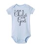 Romper - Baby - Kinderen - Lichtblauw - Christelijk - Geloof - I am a child of God - Mt. 62