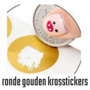 Krasstickers - Zelf krasplaatjes maken - Kraskaart Sticker - Rondjes - Goud - 2,5cm - 10 stuks