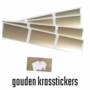 Krasstickers - Zelf krasplaatjes maken - Kraskaart Sticker - Rechthoek - Goudkleurig - 2,3x4,2m - 9 stuks