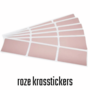 Krasstickers - Zelf krasplaatjes maken - Kraskaart Sticker - Rechthoek - Roze - 2,3x4,2m - 9 stuks