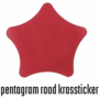 Krasstickers - Zelf krasplaatjes maken - Kraskaart Sticker - Pentagram - Rood - 6cm - 10 stuks