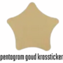 Krasstickers - Zelf krasplaatjes maken - Kraskaart Sticker - Pentagram - Goud - 6cm - 10 stuks