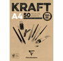 Papier - Kraft Tekenblok - Bruin - 120 grams - ClaireFontaine - 50 vellen