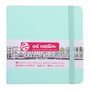 Schetsboek - Fresh Mint - Hardcover Tekenboek - Gebroken Wit Papier - Bullet Journal - Schetsjournal - Handlettering Boek - Art Creation - 140 Grams - 80 Vellen - 12x12 Cm