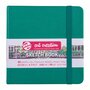 Schetsboek - Forest Green - Hardcover Tekenboek - Gebroken Wit Papier - Creatief Notitieboek - Aquarelschetsboek - Bullet Journal - Art Creation - 140 Grams - 80 Vellen - 12x12 Cm