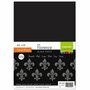 Karton - Cardstock - Gladde Afwerking - A4 - black - Zwart - 300 grams - Florence - 10 vellen