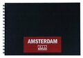 Schetsboek - Tekenboek - Met ringband - Zwarte Kaft - Wit Papier - A4 - 250 grams  - Amsterdam