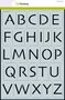 Stencil alfabet hoofdletters skia A4