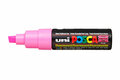Krijtstift - Chalkmarker - Universele Marker - Uni Posca Marker - Fluoriserend Rose - PC-8K - 8mm - Beitelpunt - Large - 1 stuk