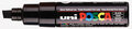 Krijtstift - Chalkmarker - Universele Marker - Uni Posca Marker - 24 Zwart - PC-8K - 8mm - Beitelpunt - Large - 1 stuk