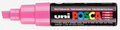 Krijtstift - Chalkmarker - Universele Marker - Uni Posca Marker - Fluoriserend Rose - PC-8K - 8mm - Beitelpunt - Large - 1 stuk