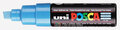 Krijtstift - Chalkmarker - Universele Marker - Uni Posca Marker - Lichtblauw - PC-8K - 8mm - Beitelpunt - Large - 1 stuk