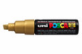 Krijtstift - Chalkmarker - Universele Marker - Uni Posca Marker - 25 Goud - PC-8K - 8mm - Beitelpunt - Large - 1 stuk
