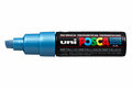 Krijtstift - Chalkmarker - Universele Marker - Uni Posca Marker - 1 Wit - PC-8K - 8mm - Beitelpunt - Large - 1 stuk