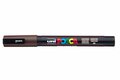 Krijtstift - Chalkmarker - Universele Marker - Uni Posca Marker - 22 donkerbruin - PC-3M - 0,9mm - 1,3mm - 1 stuk