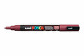 Krijtstift - Chalkmarker - Universele Marker - Uni Posca Marker - 60 wijnrood - PC-3M - 0,9mm - 1,3mm - 1 stuk