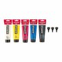 Amsterdam Standaard Acrylverf - Primaire Set - Acrylverf - Acrylpaint - Acrylic Verf Paint - Kunstschildersverf - Hobbyverf - Sneldrogende Pigmentrijke Verf - 5 x 120 ml + 3 Doseertuiten