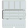 AMI Aquarelverf Pocketbox - Lege Pocketbox Voor Aquarel - Aquarelverf Doosje Leeg - Metaal Aquarelbox - Aquarelverf Paletdoos - Mengpalet Met Ring - Aquarelverf Opbergdoos - Pocketbox Voor 36 Napjes