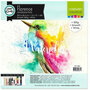Aquarelpapier - Waterverfpapier - Aquarelblok - Watercolor Paper - Intense White - Gladde Structuur - Kleurabsorptie en Waterverf Behoud - 30,5x30,5cm - 300 grams - 50 vellen