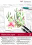Amsterdam Aquarelpapier - Wit - Gladde Structuur - Schaduwwerking en Diepte - Wateropname en Pigmentbehoud - A6 - 300 grams - Tombow