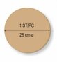 MDF schijf rond 28 cm 3 mm