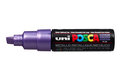 Krijtstift - Chalkmarker - Universele Marker - Uni Posca Marker - Paars - PC-8K - 8mm - Beitelpunt - Large - 1 stuk