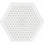 Grondplaat Voor Strijkkralen - Strijkkralenbord - Onderplaat - Hexagon - Medium Strijkkralen - Helder - 8x8x0,5cm - 1 stuk