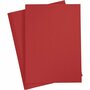 Karton - rood - A4 - 21x29,7cm - 220 grams - Creotime - 10 vellen