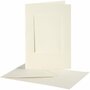 Passepartout Kaarten - Off-White DIY Kaarten - Kaarten met Enveloppen - 10,5x15cm - Rechthoekig - 10 Stuks in 1 Doos