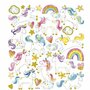 Stickers Eenhoorn - Zelfklevende-Stickers - Magische-Unicorn-Stickers - DIY - Scrapbooking - 15x16,5 cm - 1 Stickervel