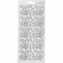 Stickers Zilver - Kaarsen Stickers - Zelfklevende Stickervellen Met Kaarsen Thema - DIY Feestelijke Versiering & Scrapbooking - 10x23 cm