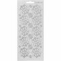 Stickers - zilver - sneeuwvlokken - 10x23 cm