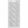 Stickers Zilver Sneeuwvlokken - Zelfklevende Winter Stickers - DIY Kerstkaarten - Hobby Stickers - Cadeau Decoratie - Feestelijke Stickers - Knutsel Stickers - 10x23 cm - 1 Vel