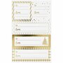 Stickers Goud - Wit Stickervel - Zelfklevende Stickers Met Wit En Goud Ontwerp - DIY Decoratie Voor Knutselen & Scrapbooking - 9x14 cm - 4 Vel