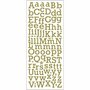 Glitterstickers Goud - Letter Stickers - Zelfklevende Glitter Stickers - Hobby Stickers - Alfabet Stickers - Gouden Decoratiestickers - Knutselstickers - 10x24 cm - 1 Vel