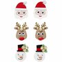 3D Stickers - Kerstfiguren - Zelfklevende 3D Stickers - Kerst Thema Stickers - Gelaagde Versierstickers - Knutselstickers Voor Scrapbooking - 40-45mm - 6 Stuks