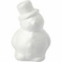 Styropor Sneeuwpop - Lichtgewicht & Veelzijdig - Ideaal Voor DIY, Kerstdecoraties & Knutselen - Wit - 17 cm - 1 Stuk